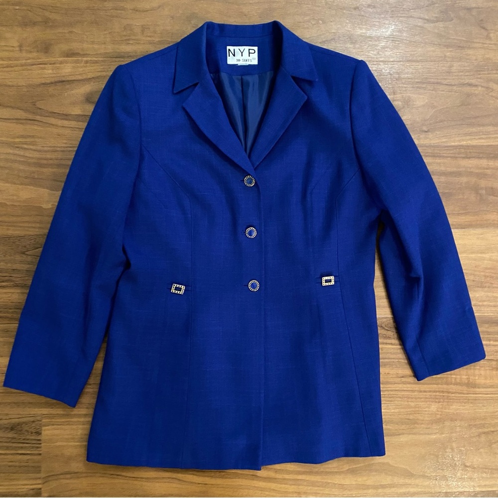 NYP Suits Royal Blue Tailored Blazer Jacket